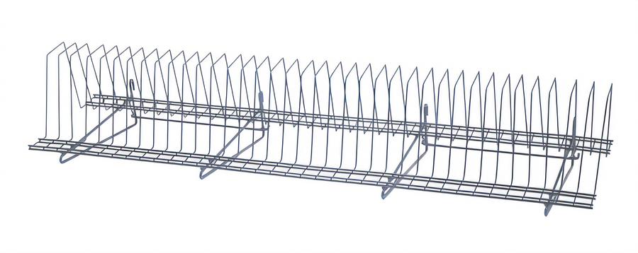 Product image #1 for Quantum Store Grid Tray Drying Rack, 46-1/2 x 14 x 11-1/4 Inches, Gray Epoxy Antimicrobial Finish