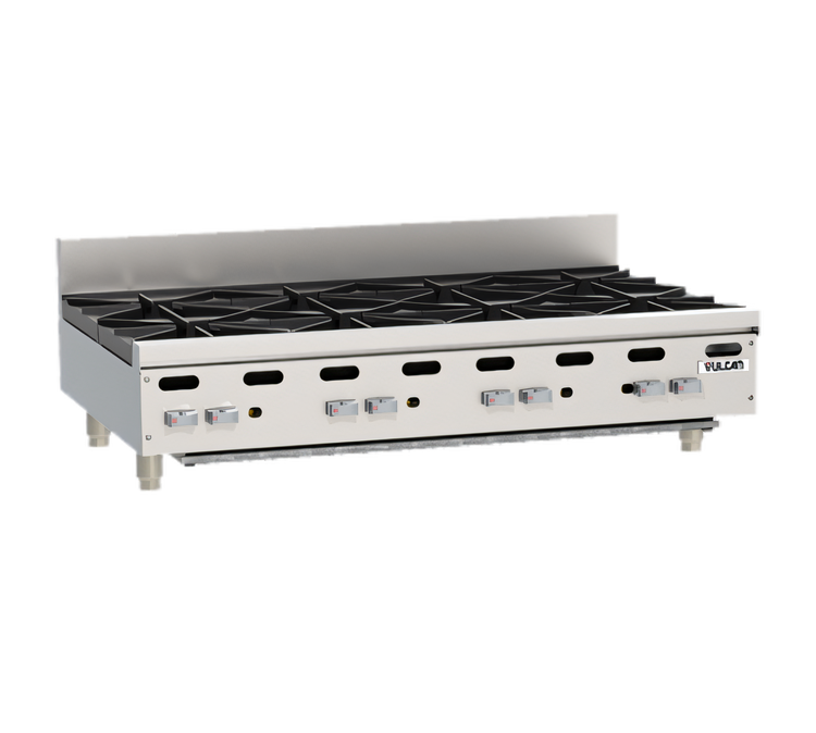 Product image #1 for Vulcan Achiever 48-Inch Heavy Duty Countertop Gas Hot Plate with 8 Open Burners