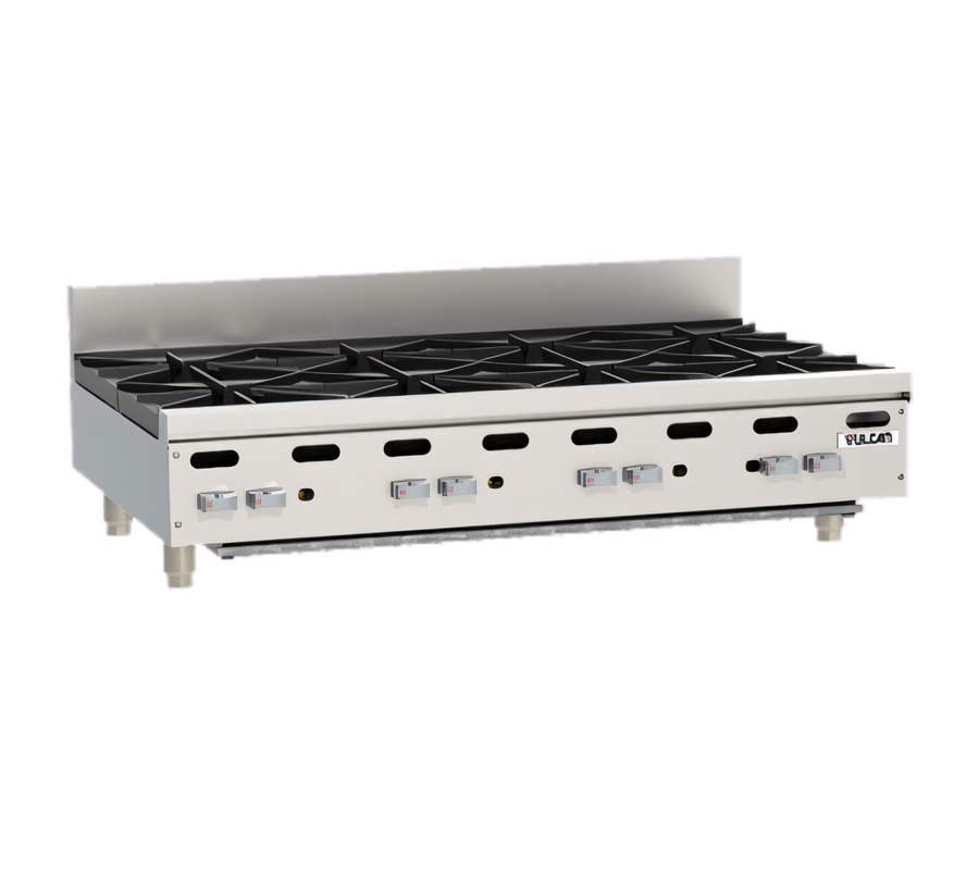 Product image #1 for Vulcan Achiever 48-Inch Heavy Duty Countertop Gas Hot Plate with 8 Open Burners