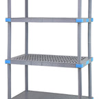 Thumbnail image #1 for Quantum QP245462V3S1 Polymer Shelving Unit with Dunnage Stand, 54 x 24 x 62 Inches, 2,000 lb. Capacity, Gray