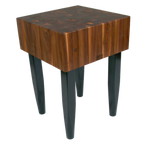 Thumbnail image #1 for John Boos Pro Chef WAL-PCA2 Butcher Block Work Table, 24 x 18 x 34 in, End-Grain American Black Walnut Top, 10 in Thick, Stationary