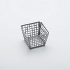 Thumbnail image #2 for American Metalcraft LFRY44 4-Inch Square Laser-Cut Stainless Steel Nestable Fry Basket, 3-Inch High Case of 48