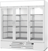 Thumbnail image #1 for Beverage Air MarketMax Three-Section Reach-In Glass Door Merchandiser Refrigerator, 70.19 Cu. Ft., White, Bottom Mount