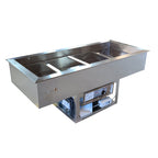 Thumbnail image #1 for BK Resources E-DT-4 Dual-Temperature Drop-In Hot/Cold Food Well, 4-Pan, Mechanically Cooled, Stainless Steel