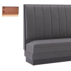 Thumbnail image #1 for ATSMFG ATS AT&S-ASWB-LX48-6CH GR8 Alex Vinyl Wall Booth, 48" high, 6-channel back, removable sinuous spring double-stitch double-stitch seat with