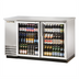 Thumbnail image #1 for Two-Section Glass Swing Door Back Bar Cooler, 58-7/8 Inch, Stainless Steel, Left-Side Condensing Unit