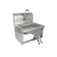 John Boos Pro-Bowl Wall-Mounted Stainless Steel Hand Wash Sink with Double Knee Valves