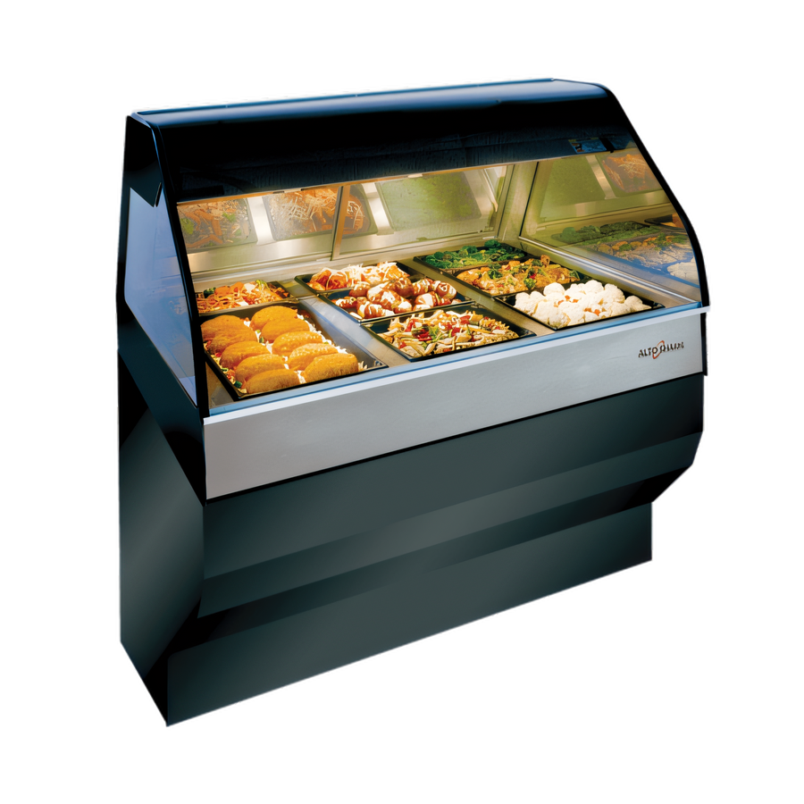 Product image #1 for Alto-Shaam Halo Heat 48-Inch Full-Service Heated Display Case with Stationary Base and Curved Glass Front