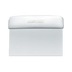 Thumbnail image #1 for Sani-Safe 6 Inch x 3 Inch Dough Cutter/Scraper with Stainless Steel Blade and Textured White Polypropylene Handle