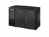 Thumbnail image #1 for Two-Section Single-Zone Solid Swing Door Back Bar Cooler, 48-1/8 Inch Wide, 24 Inch Deep, Black Sub Top and Black Exterior