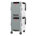 Thumbnail image #1 for Metro HotBlox™ HBCW16-DSPC-M 16-Pan Dual-Cavity Pass-Thru Insulated Holding Cabinet with Digital Touchscreen, Solid Front/Clear Rear Doors