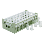 Thumbnail image #1 for Vollrath Signature 5281914 Half-Size 32-Compartment Glass Rack, Light Green with Light Blue Top Extender, for Shakers Case of 4