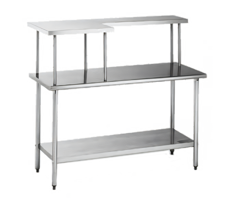 Product image #1 for Eagle Group MOS1260L 60-Inch Table-Mounted Left-Side Microwave Shelf, 304 Stainless Steel