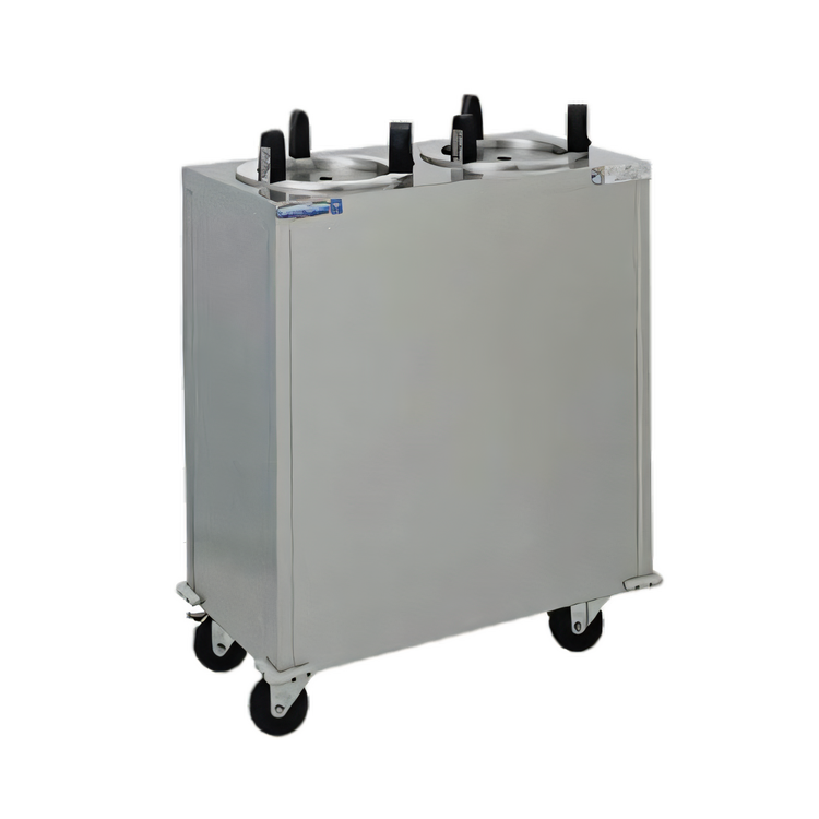 Product image #1 for Shelleymatic Even Temp Heated Mobile Enclosed Two-Stack Dish Dispenser for 10-12 Inch Round Dishes