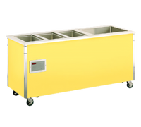 4-Series Signature Server Stainless Steel Countertop Modular Hot/Cold Food Station with 3 Hot Wells and Ice-Cooled Cold Pan, 74W x 28D x 30H