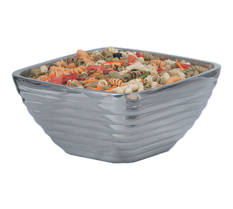 Product image #1 for Vollrath Square Beehive Double-Wall Insulated Stainless Steel Serving Bowl, 5.2 Quart
