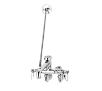 T&S Brass B-0667-RGHM Rough Chrome-Plated Service Sink Faucet with Adjustable Centers, Vacuum Breaker Nozzle, and Pail Hook