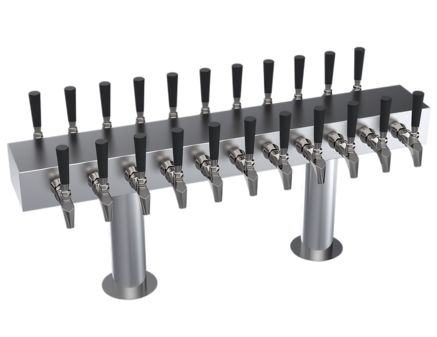 Product image #1 for Krowne Double-Sided Glycol-Cooled T-Head Beer Tower, 22 Faucet Capacity
