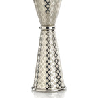 Thumbnail image #1 for Mercer Culinary Barfly M37202 Diamond Lattice Japanese Style Jigger, 1 oz / 2 oz, 18/8 Stainless Steel Case of 12
