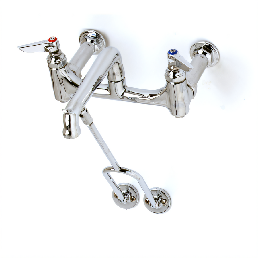 Product image #1 for T&S Brass 8-Inch Wall Support Service Sink Faucet with Plain End Spout and Wall Brace