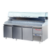 Thumbnail image #1 for Marra Forni Three-Section Refrigerated Pizza Prep Table with Granite Work Surface, Side-Mounted Self-Contained Refrigeration, 20 Cu. Ft.