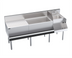 Thumbnail image #1 for Krowne Royal Series 72-Inch Freestanding Underbar Ice Bin/Cocktail Station with Drainboard, 18-Inch Blender Dump Sink, and 10-Circuit Cold Plate