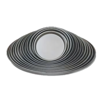 12-Inch Round Hard Coat Anodized 14-Gauge Solid Tapered/Nesting Aluminum Pizza Pan