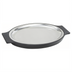 Thumbnail image #1 for Winco 11-Inch Oval Stainless Steel Platter and Bakelite Underliner Set