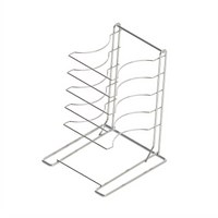 Proluxe 5-Pan Chrome-Plated Steel Pizza Pan Rack, 16-Inch Capacity