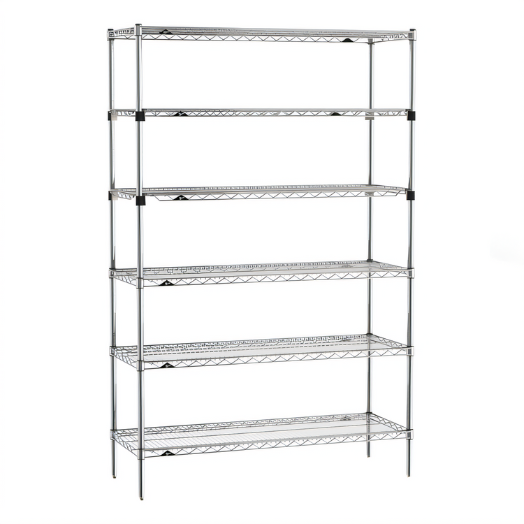 Product image #1 for Metro Super Erecta 6-Tier Stationary Wire Shelving Starter Unit, 48"W x 18"D x 74"H, Chrome Plated