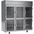 Thumbnail image #1 for Beverage Air Horizon Series 3-Section Half-Glass Door Reach-In Refrigerator, Top-Mounted Self-Contained, 71.52 Cu. Ft.