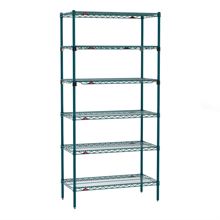 Product image #1 for Metro Super Erecta 6-Tier Stationary Starter Wire Shelving Unit, 36 x 18 x 74 Inches, Green Epoxy Coated