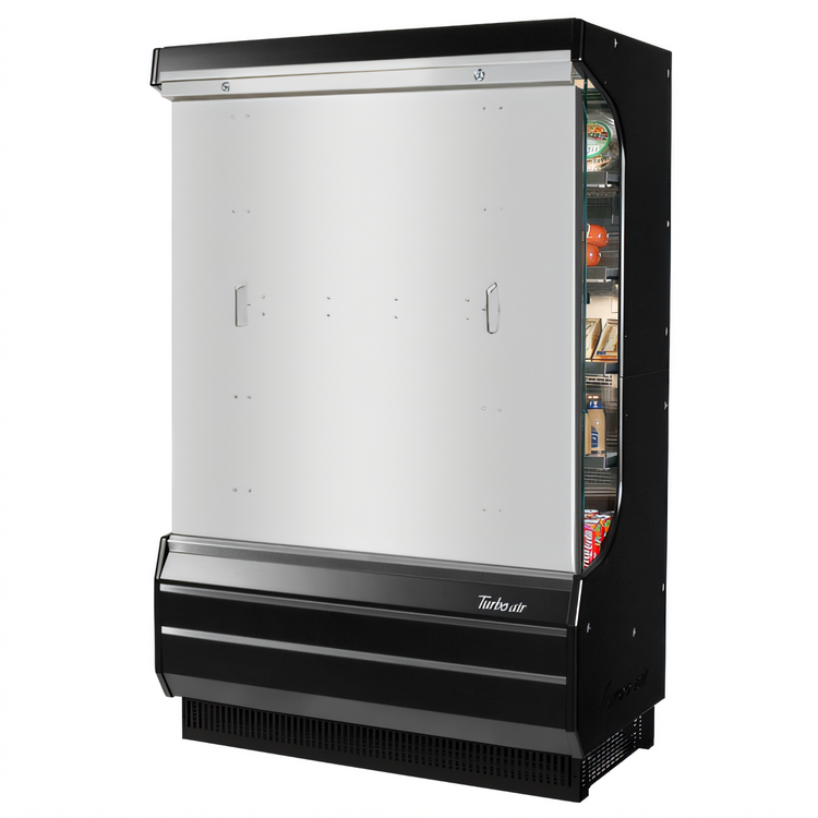 Product image #1 for Turbo Air SCS-40 Stainless Steel Solid Security Cover for TOM-40W(B)-N Open Display Merchandiser