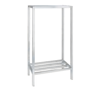 Lifetime Tough All-Welded 2-Shelf Tubular Dunnage Shelving, 60W x 20D x 64H, Aluminum
