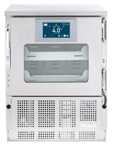 Product image #1 for Migali Medical-Grade Refrigerator, 4.2 Cu. Ft., Single Glass Door, Stainless Steel, 115V