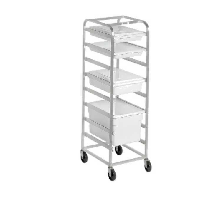 Product image #1 for Aluminum 8-Level Poly Box Rack Cart for 18 x 26 or 18 x 13 Boxes