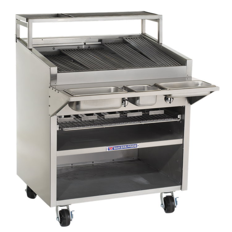Product image #1 for Bakers Pride Dante Series F-36RS-C 36 Inch Gas Radiant Charbroiler with Open Cabinet Base