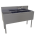 Thumbnail image #1 for Glastender 48-Inch Stainless Steel Three-Compartment Underbar Sink Unit with 12-Inch Left Drainboard