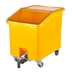 Thumbnail image #1 for Cambro 37-Gallon Yellow Mobile Soak and Brine Tank with Sliding Clear Lid