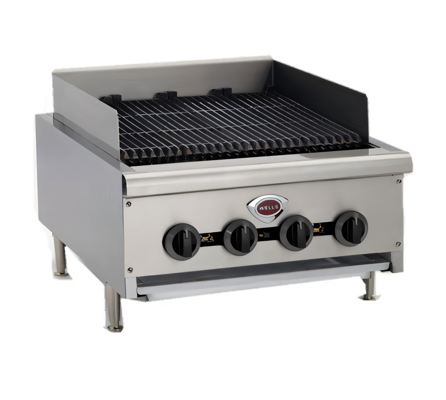 Product image #1 for Wells HDCB-4830G 48-Inch Natural Gas Countertop Charbroiler with 8 Radiant Burners