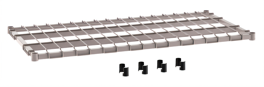 Product image #1 for Metro Super Erecta 48 Inch W x 24 Inch D Wire Dunnage Shelf, Lift-Off Deck, Metroseal Gray Epoxy-Coated, 1300 lb. Capacity