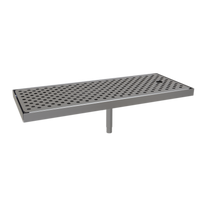 Glastender Surface Mount Stainless Steel Drain Pan, 20 x 8 Inches
