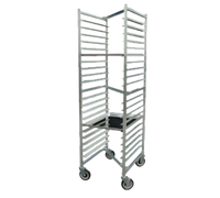 John Boos Mobile Front-Load Nesting Aluminum Bun Pan Rack, 20-Pan Capacity