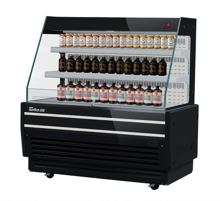 Product image #1 for Turbo Air Low-Profile Horizontal Open-Air Cooler Display Case, 48-7/8 Inch Wide, 5.7 Cu. Ft., Self-Contained Refrigeration