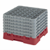 Thumbnail image #2 for Camrack® Full Size 36-Compartment Low Profile Glass Rack with 6 Soft Gray Extenders, Cranberry