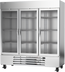 Thumbnail image #1 for Beverage-Air Horizon Series 75-Inch Three-Section Glass Door Reach-In Freezer, Bottom-Mount Self-Contained
