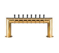 Pass-Thru 8-Faucet Countertop Glycol-Cooled Draft Beer Tower, PVD Brass Finish