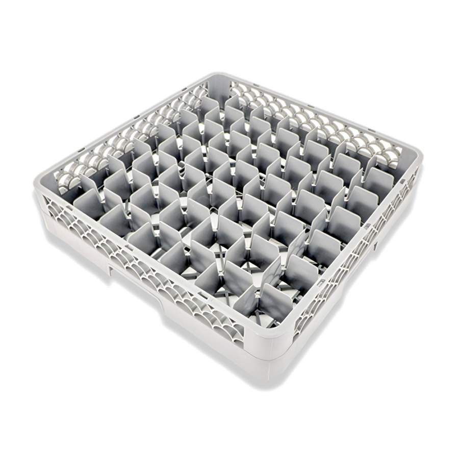 Product image #1 for Crestware 49-Compartment Gray Dishwasher Rack Base with Full-Height Dividers