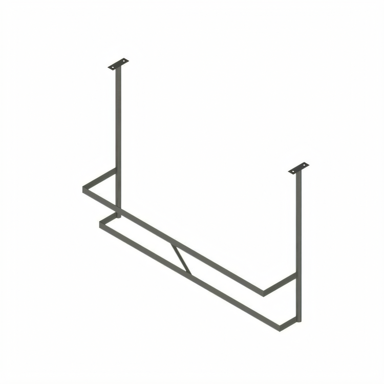 Product image #1 for John Boos Ceiling-Mounted Double-Bar Stainless Steel Pot Rack with 12 Double Hooks