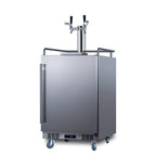 Thumbnail image #1 for Summit Commercial Summit Appliance BC74OSCOMTWIN Indoor/Outdoor Stainless Steel Draft Beer Dispenser, 3 1/6-Barrel Keg Capacity, 2 Faucets
